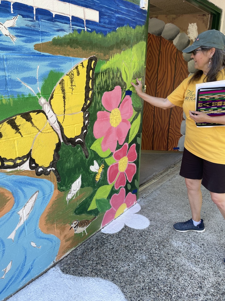 Mural painting with NMSD students