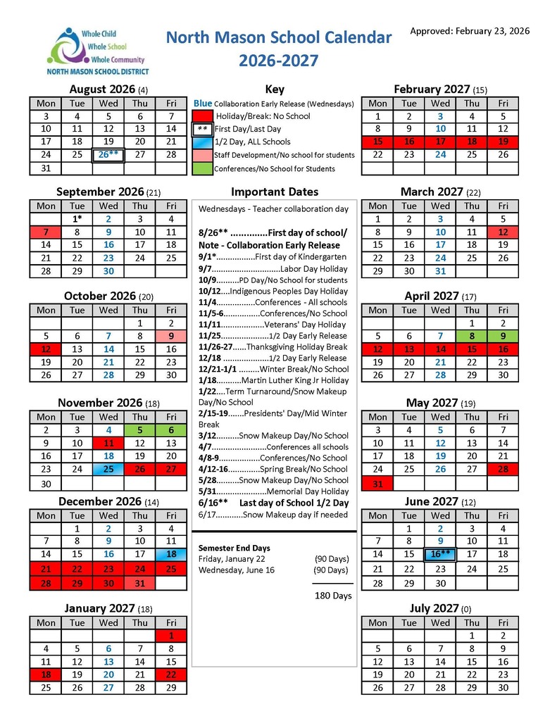 26-27 Calendar