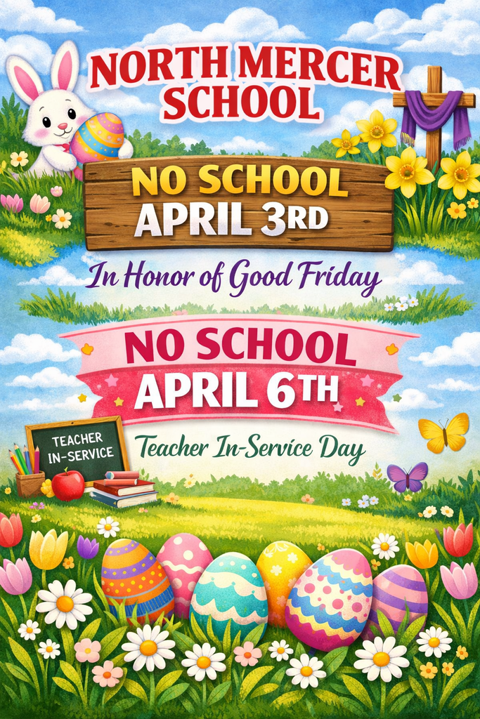 Just a reminder that there will be no school this Friday in observance of Good Friday and no school on Monday due to Teacher In-Service. We hope everyone enjoys the long weekend and we look forward to seeing our students back on Tuesday refreshed and ready to go!
