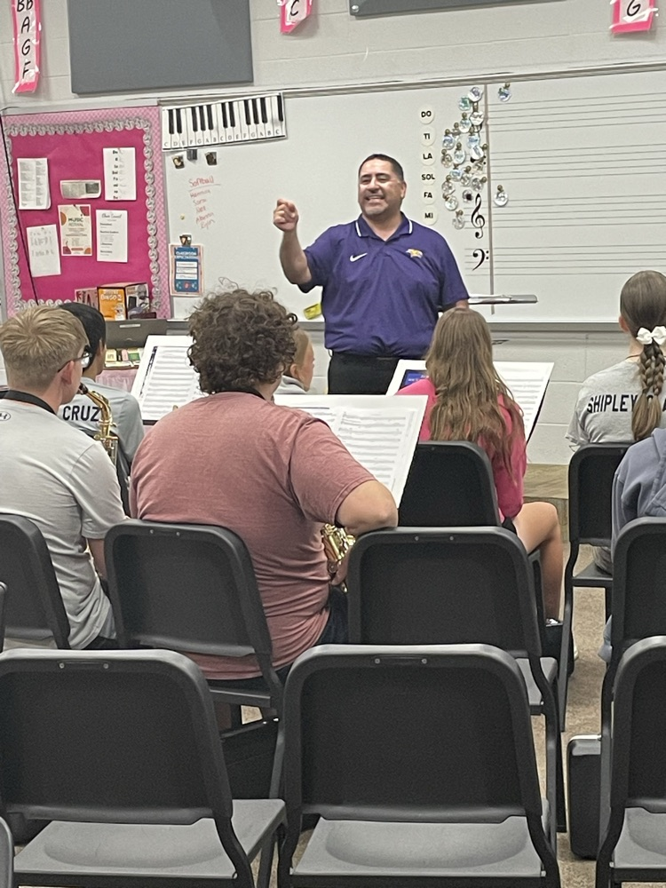 Jake Montoya working with the MHS Band