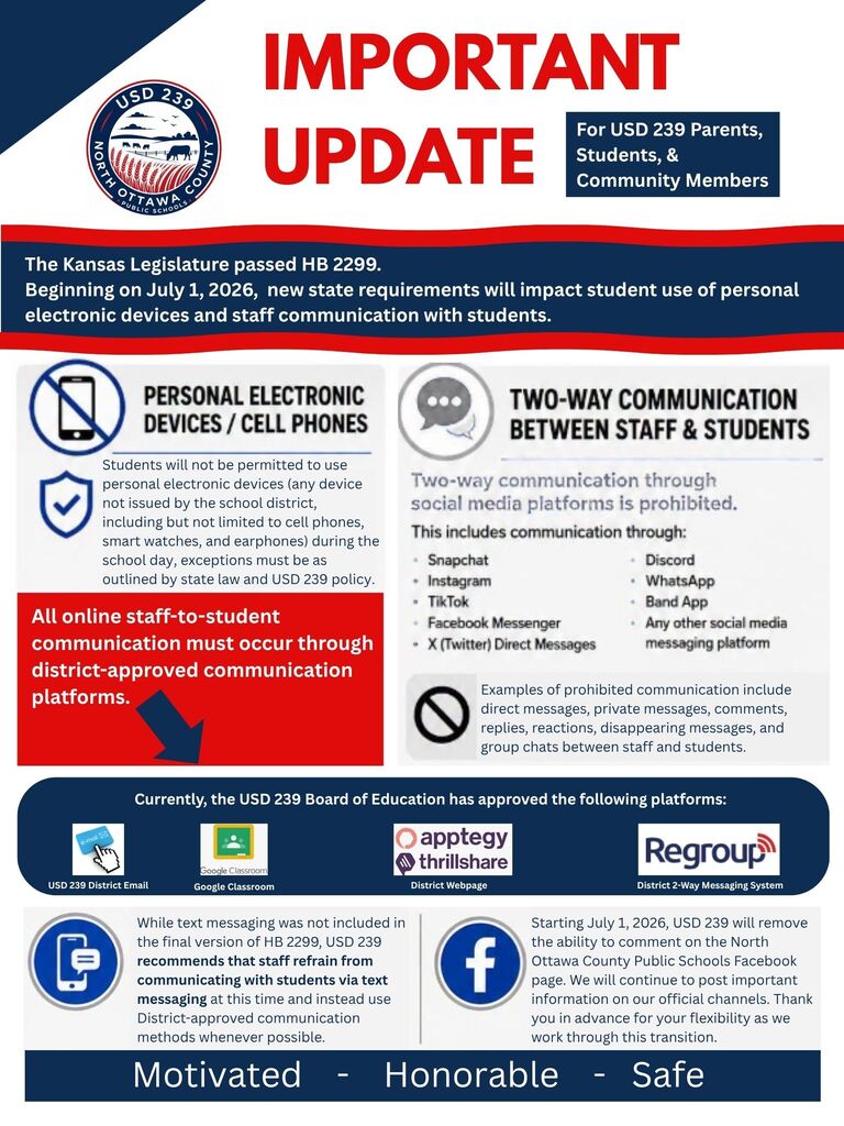 USD 239 Communication Policy Update