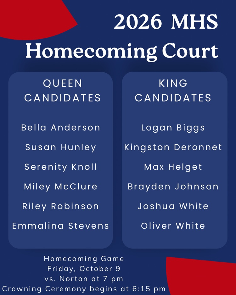2026 MHS Homecoming Court