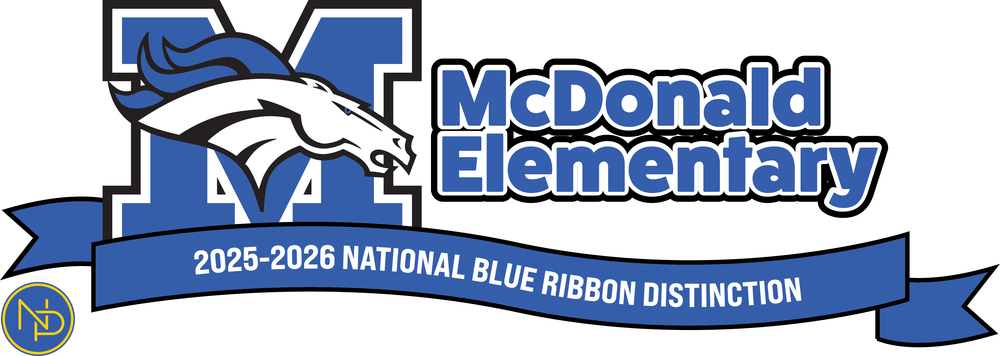 McDonald Elementary Logo: McDonald Elementary 2025-2026 National Blue Ribbon Distinction