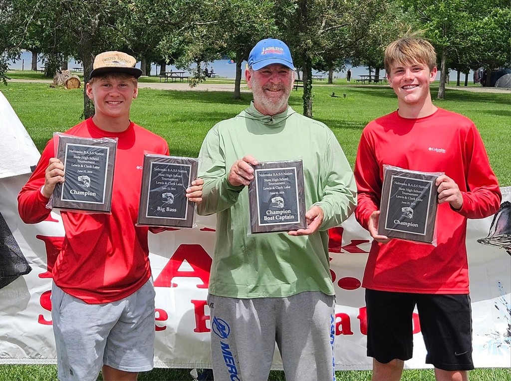 Team with plaques
