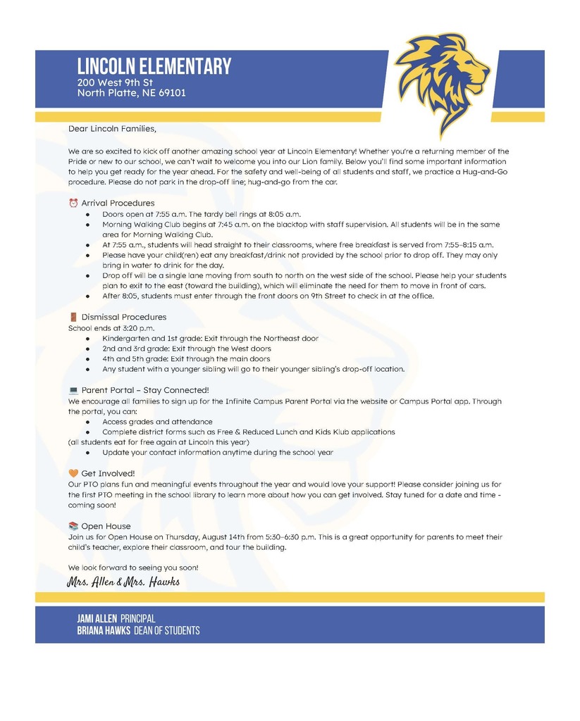 Welcome Letter