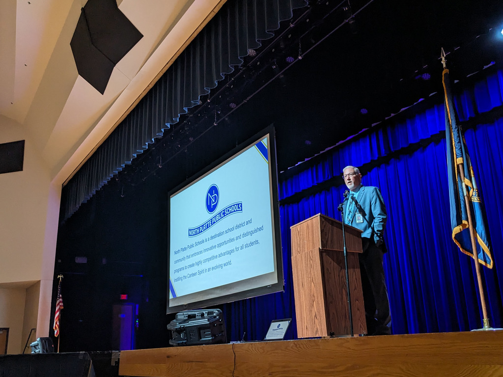 Dr. Todd Rhodes sharing Strategic Plan with NPPS staff.