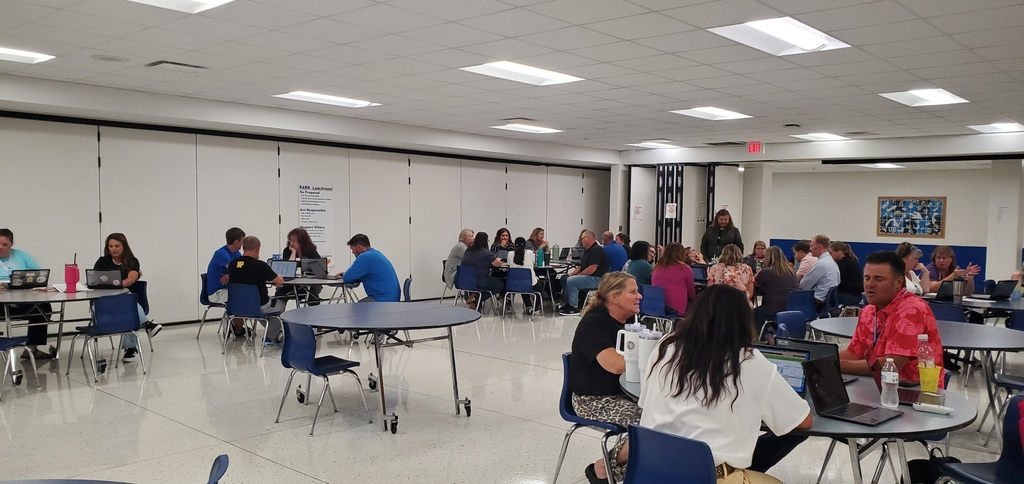 6-8 staff working on standards at Adams Middle School.