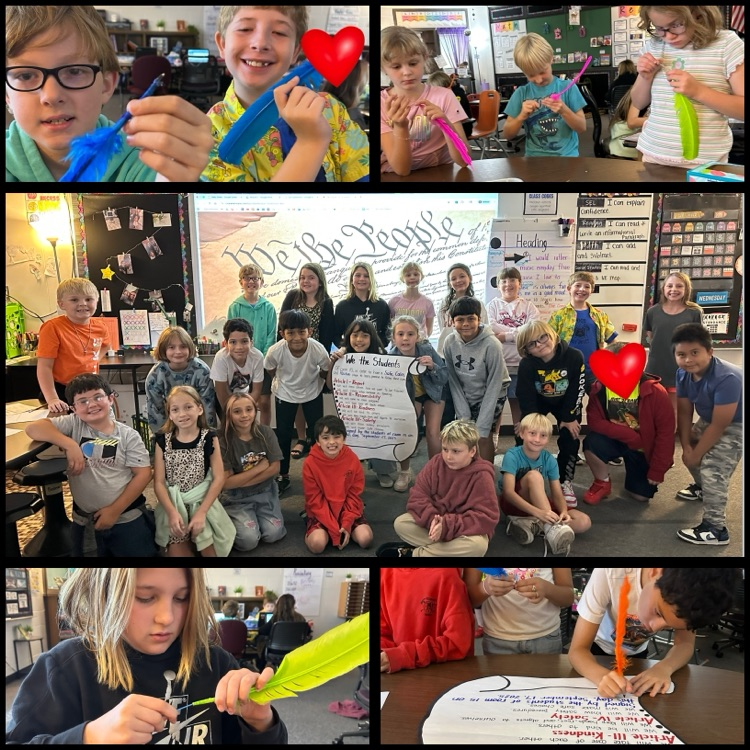 4th grade learning about the constitution 