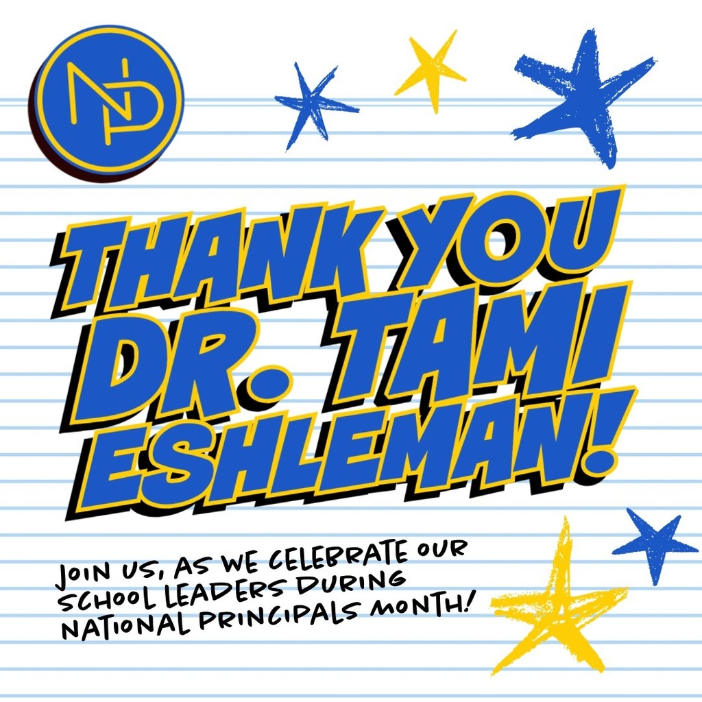 NP logo with text that reads Thank you Dr. Tami Eshleman! Join us, as we celebrate our school leaders during national principals month!