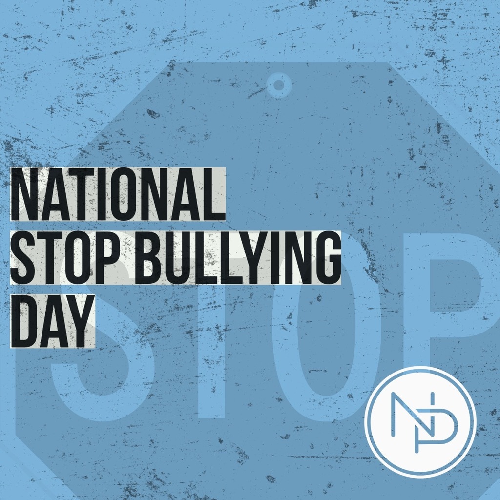 National Stop Bullying Day graphic with NP logo