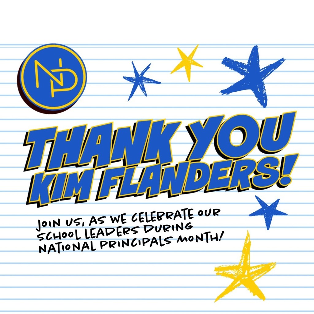 Note with NP logo that reads Thank You Kim Flanders! Join us as we celebrate oru school leaders during National Principals Month!