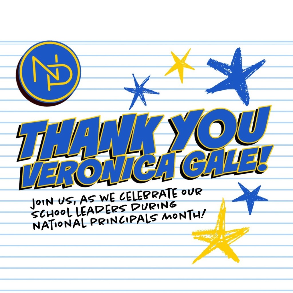 NP Logo and note that reads Thank You Veronica Gale! Join us as we celebrate our school leaders during national principals month!