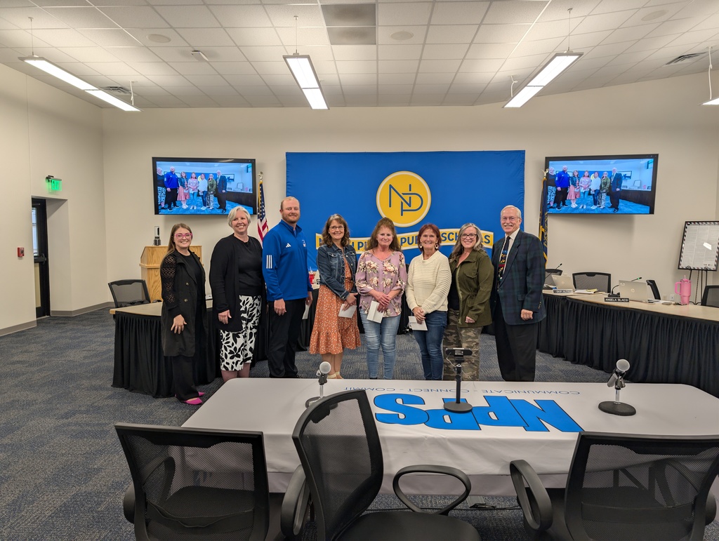 NPPS Staff of the Month with Board of Education Members