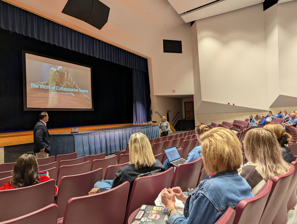 NPPS PD Day Mrs. Carlson Introducing Dr. Josh Ray.