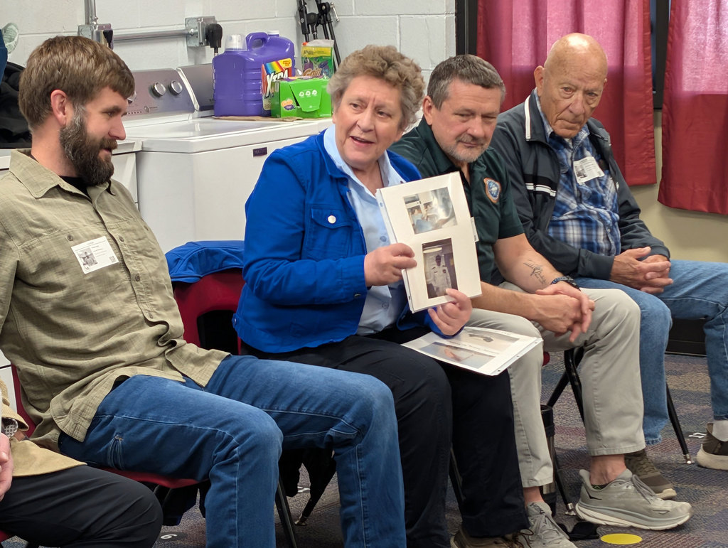 Lori Evans sharing pictures from her time with the Navy.