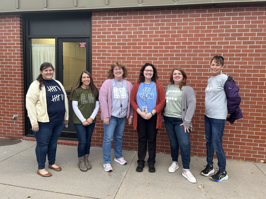 Photos of teachers with 6 or 7 on their shirts.