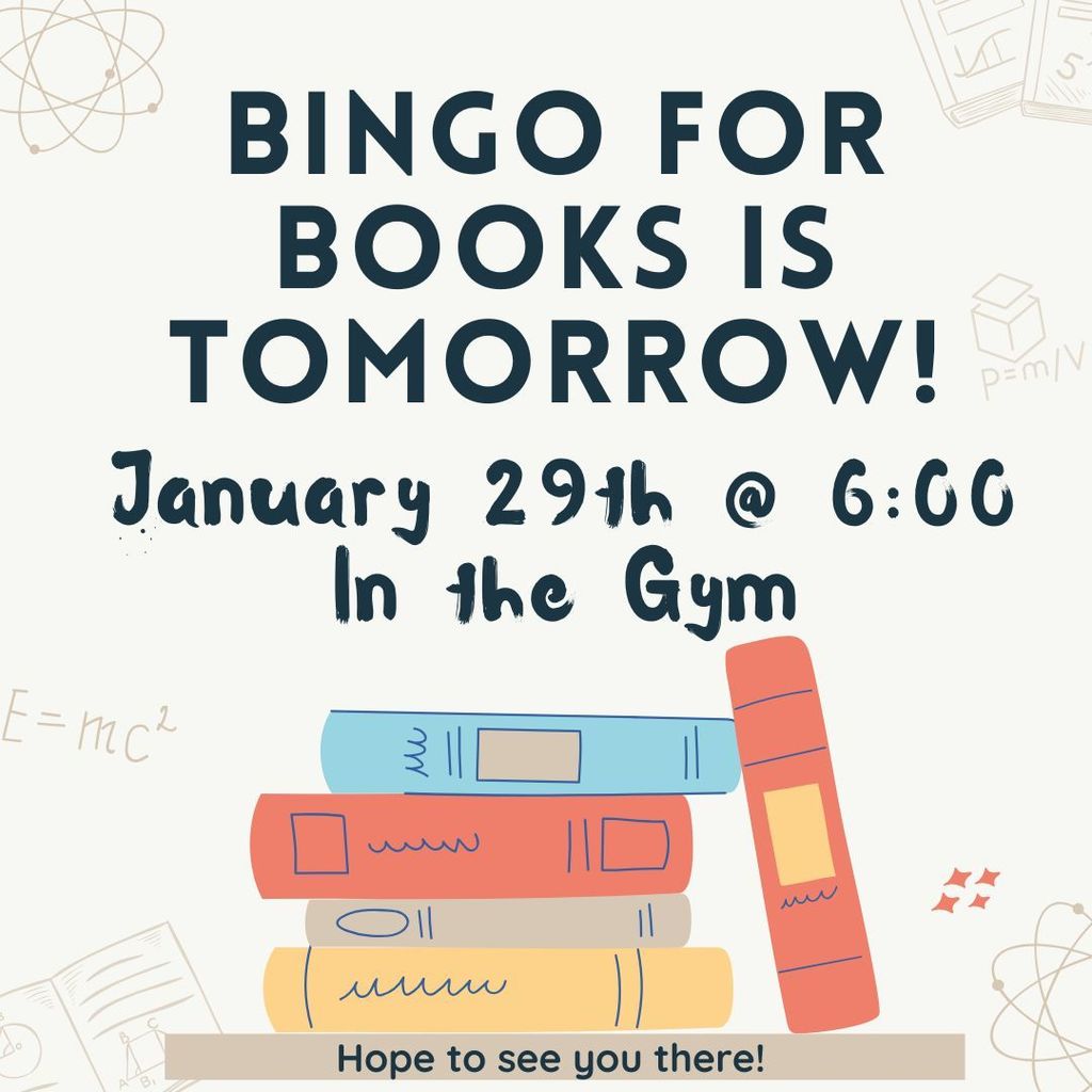Bingo for Books tomorrow