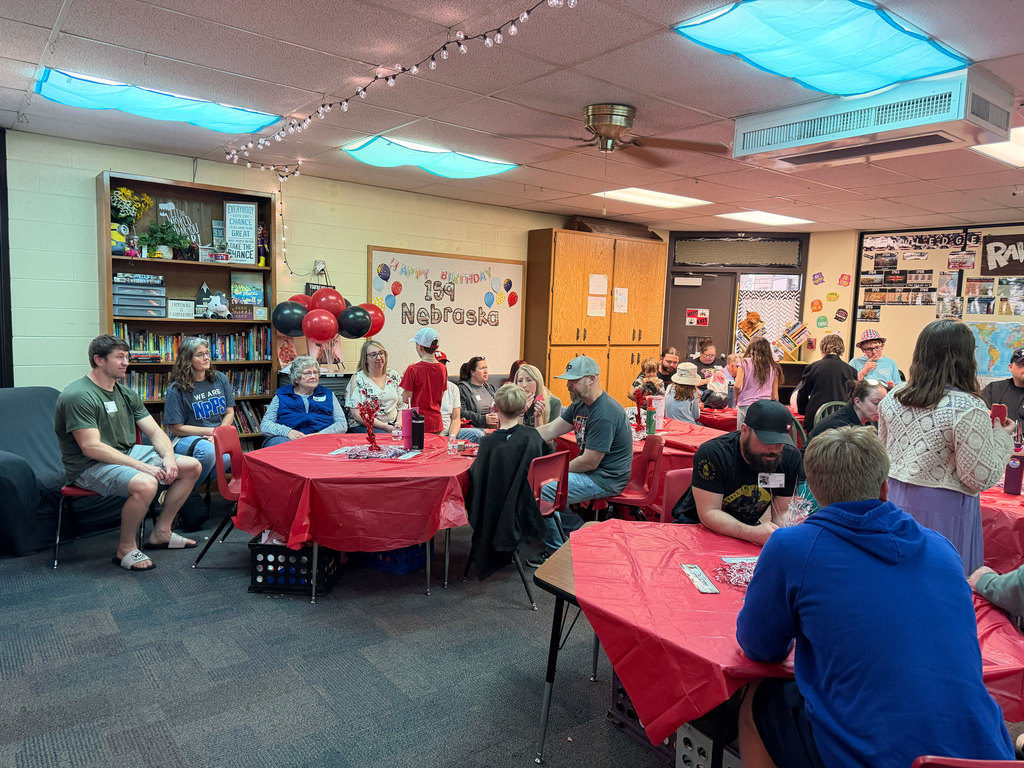 Washington Elementary celebrating Nebraska's  Birthday with parents!