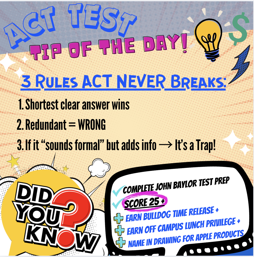 ACT Test "Tip of the Day"