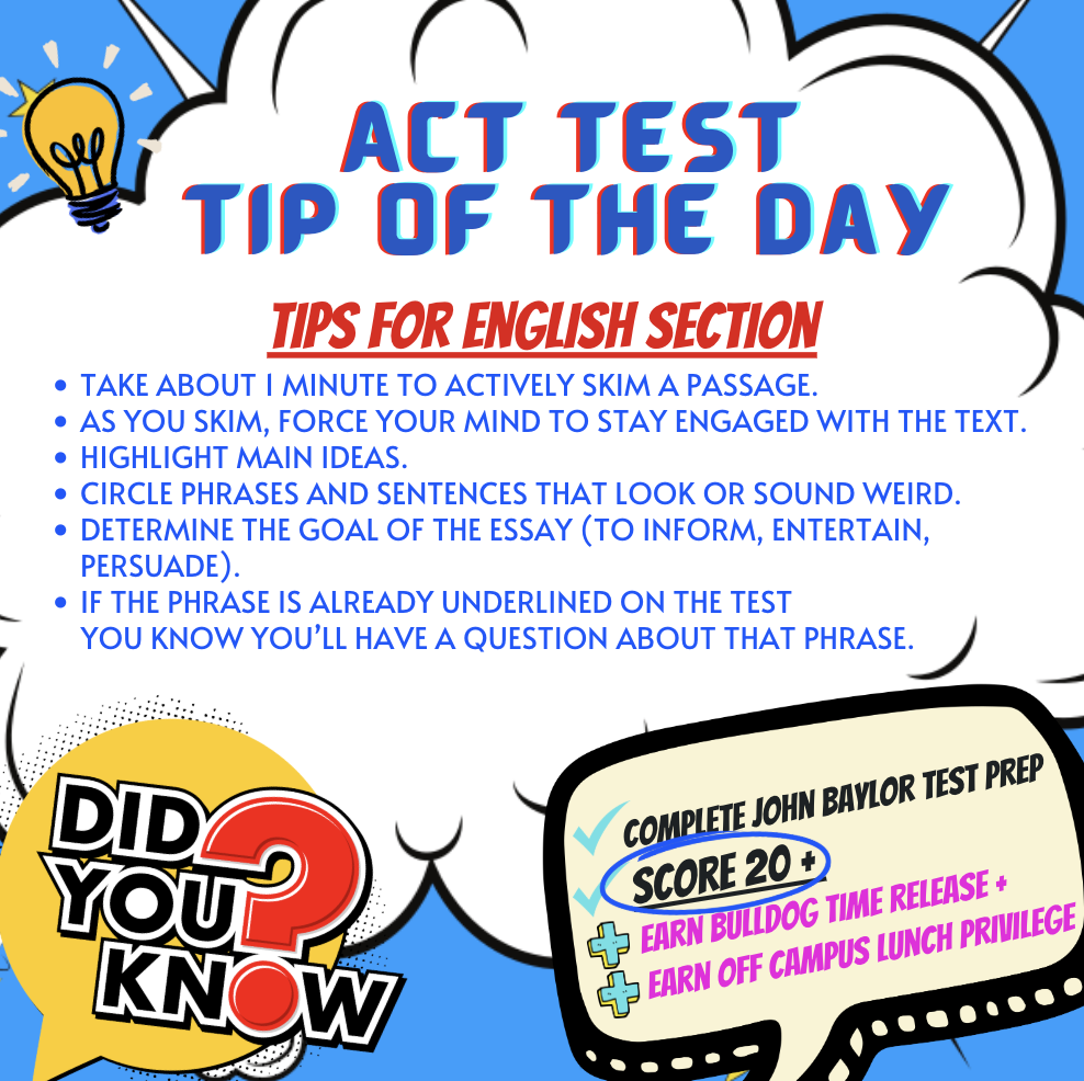 ACT Test "Tip of the Day"