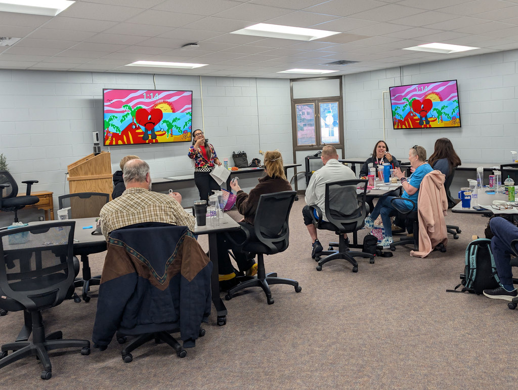 Middle School Paras being trained with SPED Strategies at McKinley!