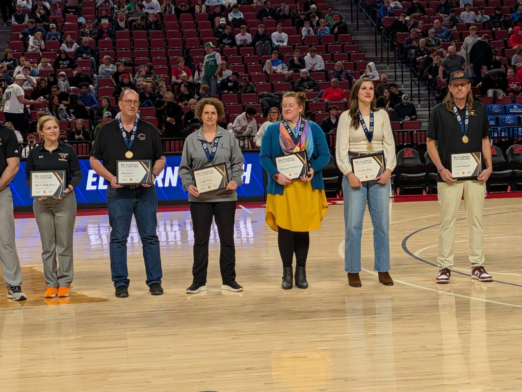Mrs. McDaniel and other recipients of Champions for Coaches.