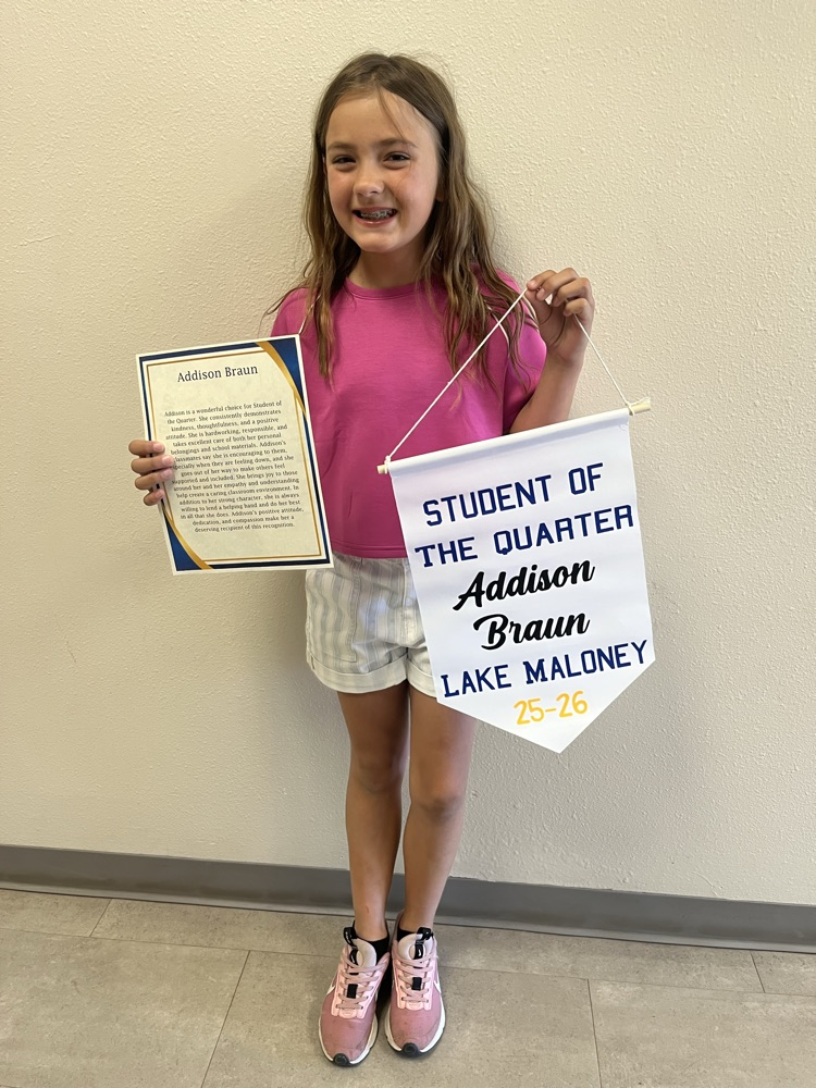 student of the quarter