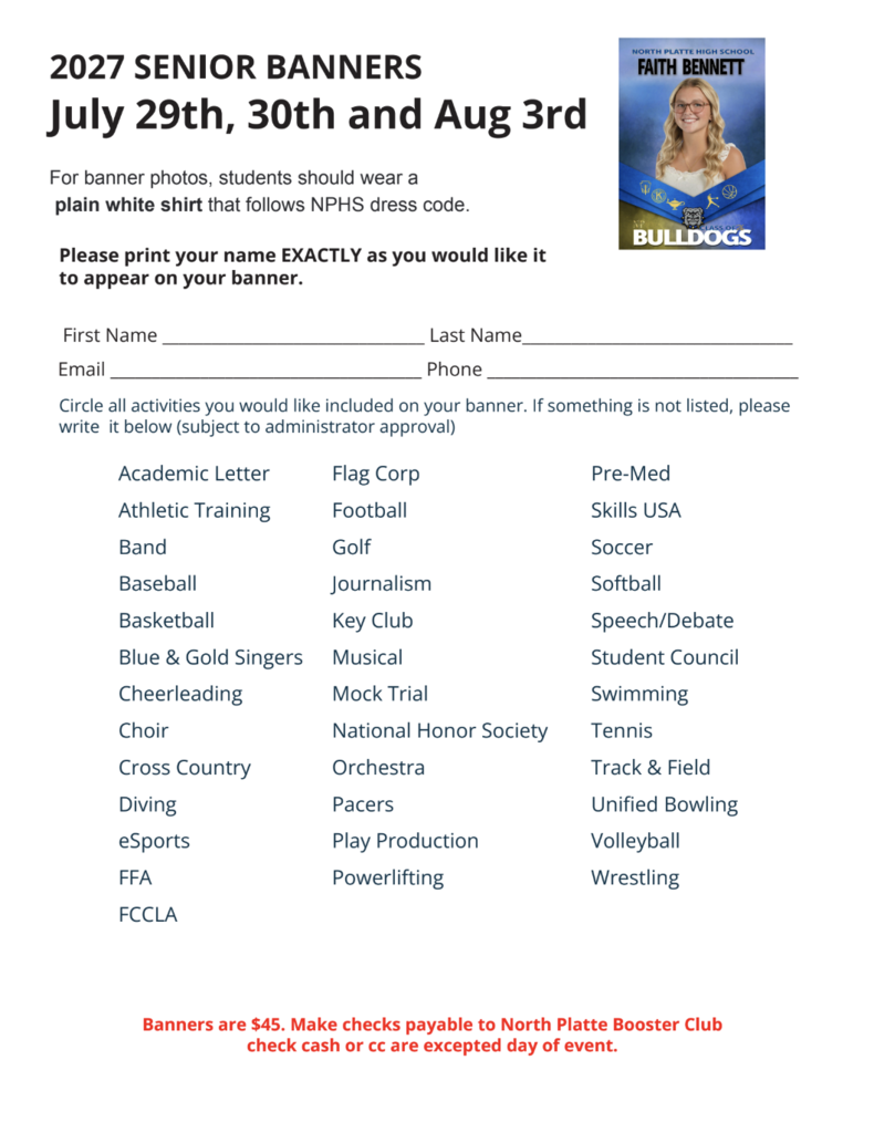 Senior Banner Order Flyer