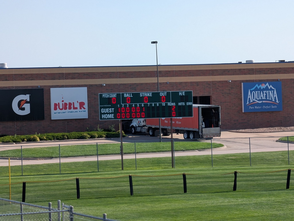 scoreboard showing the final score of 2-0 in favor of North Platte