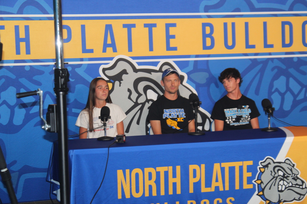Cross Country - Coach Hasenauer, Mary Nielsen and Jack Knapp