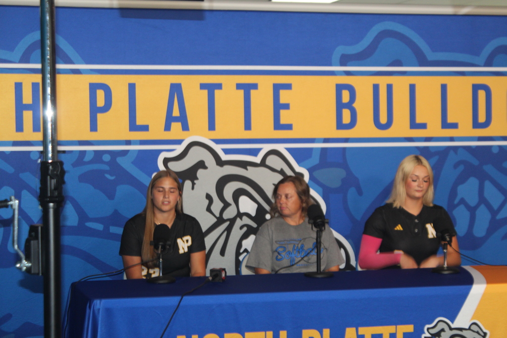Coach Johnson talks about Softball with (not pictured) Kassidee Preece and Tiffany Townsend