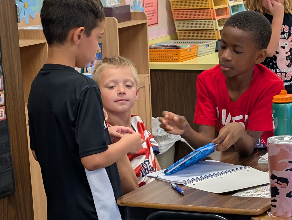 Students working together