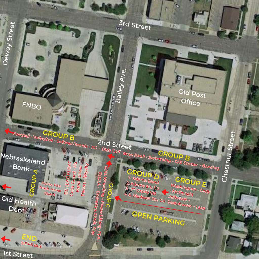 Parade Route Map where to start and end