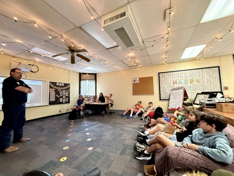 Mr. Griffin Speaking to the class