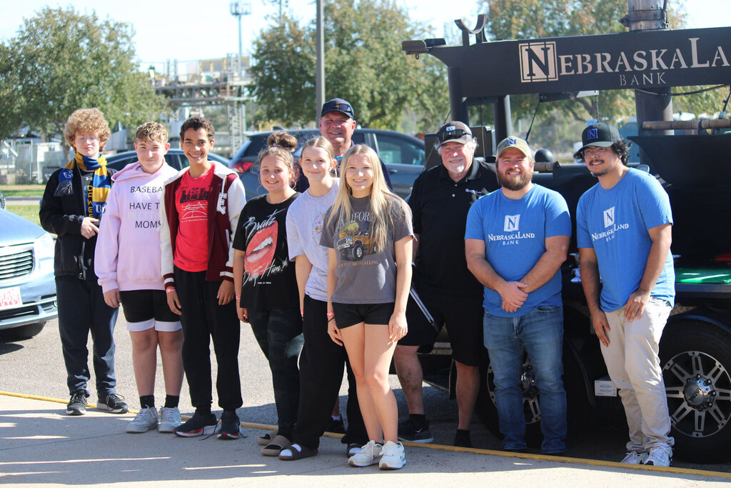 NebraskaLand Bank grilling at Adams Middle School