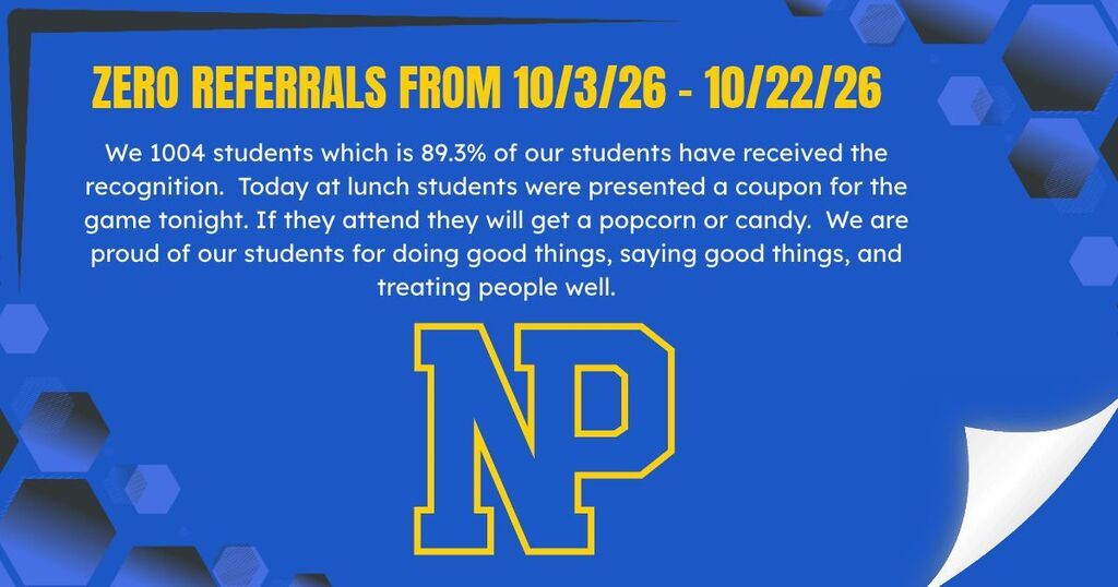 Flyer for Zero referrals - 89.3% for the last three weeks. That is 1004 students.