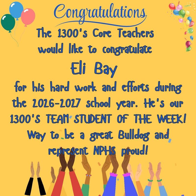 1300's Student of the Week