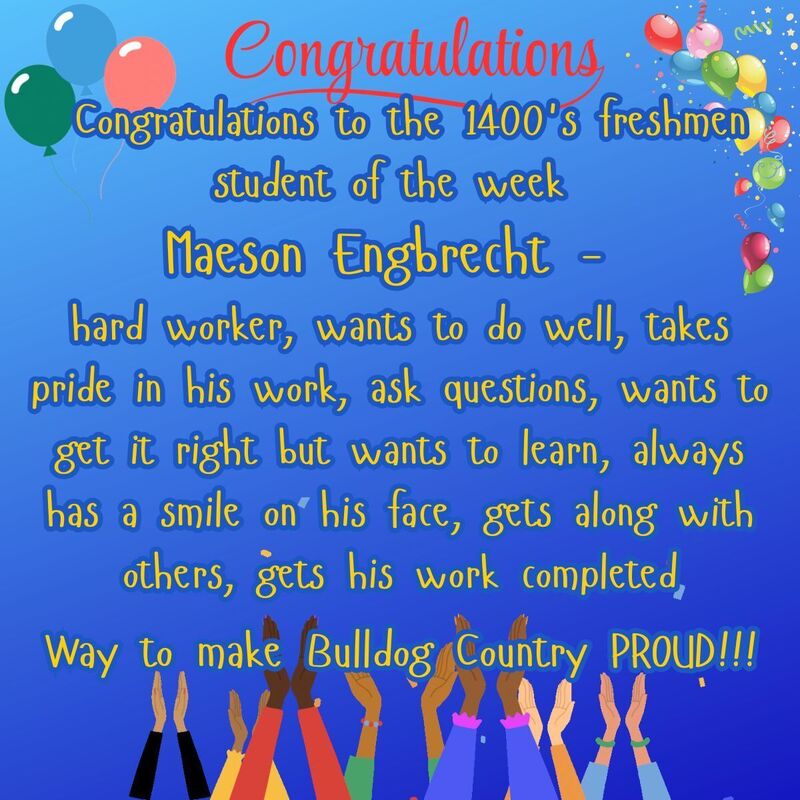 1400 Student of the week
