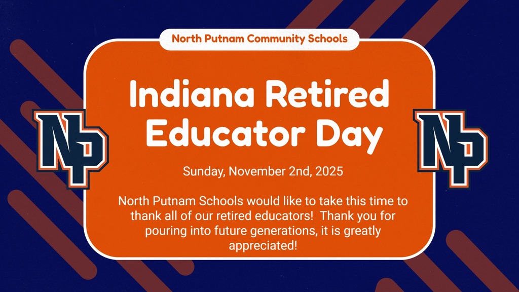 Thank you for all you have done for the North Putnam Community. ❤️