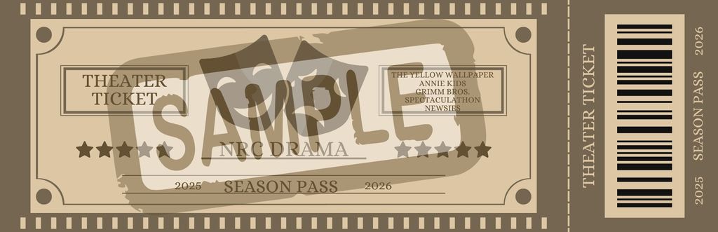 Brown Cream Minimalist Grand Theater Ticket