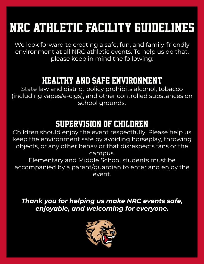 NRC Athletic Facility Guidelines