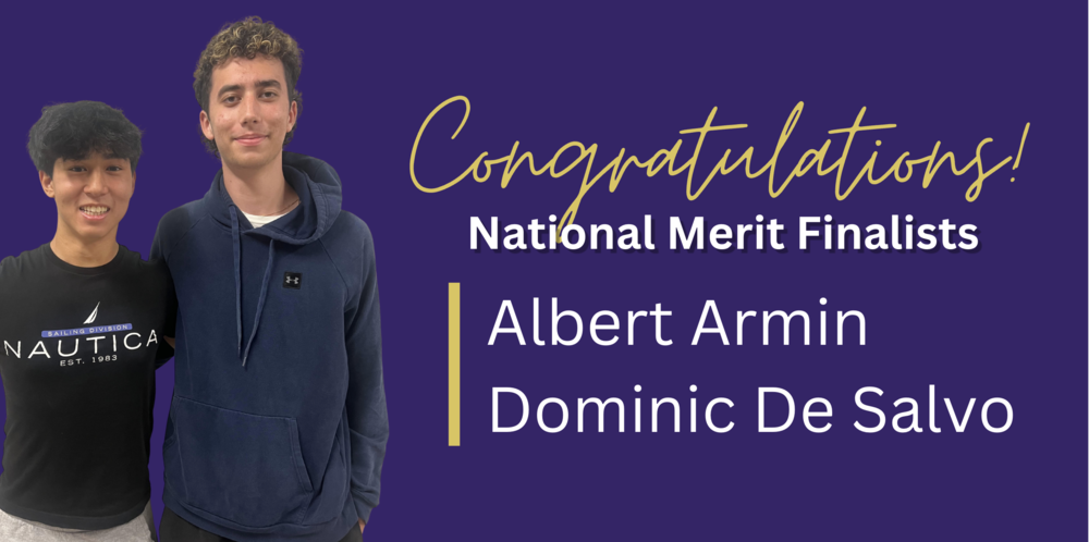 North Royalton High School Students Albert Armin and Dominic De Salvo Named National Merit Finalists