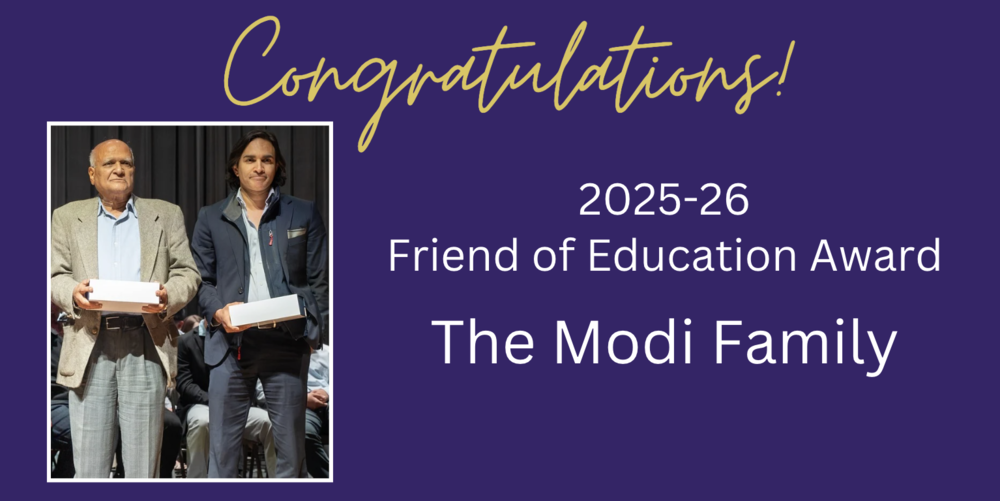 North Royalton City Schools Honors the Modi Family as 2025–26 Friends of Education