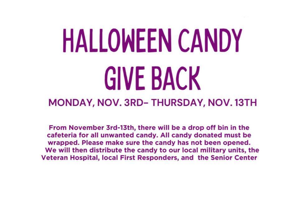 Halloween candy give back