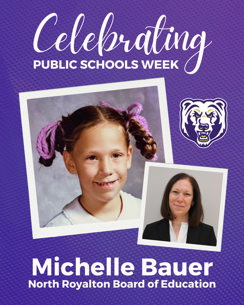 Public Schools Week Spotlight: Michelle Bauer Every school day matters. Michelle Bauer’s elementary school years helped form the values that guide her work today — supporting students, educators, and families across North Royalton City Schools. During Public Schools Week, we celebrate the role strong public education plays in shaping future leaders and strengthening our community.