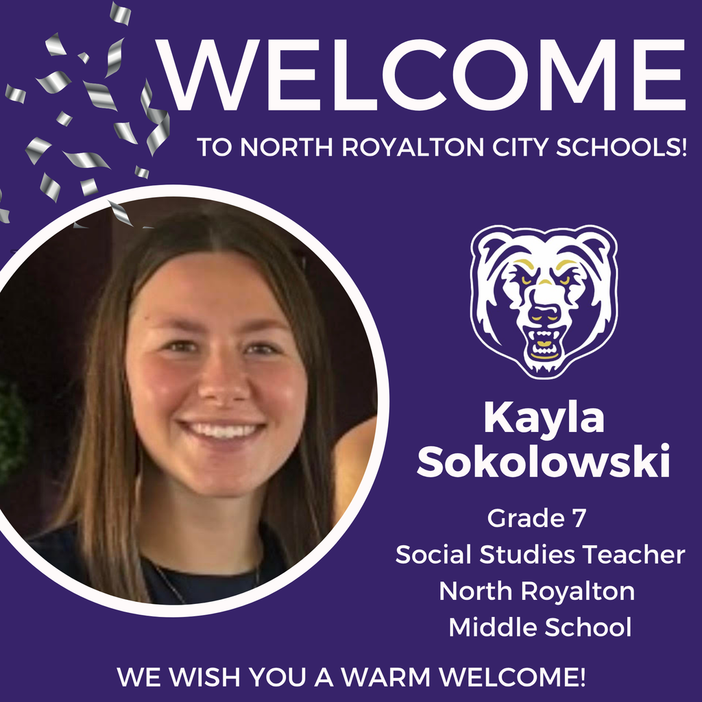 A warm North Royalton welcome to our new educators! We are excited for the knowledge, energy and creativity they’ll bring to our students every day.