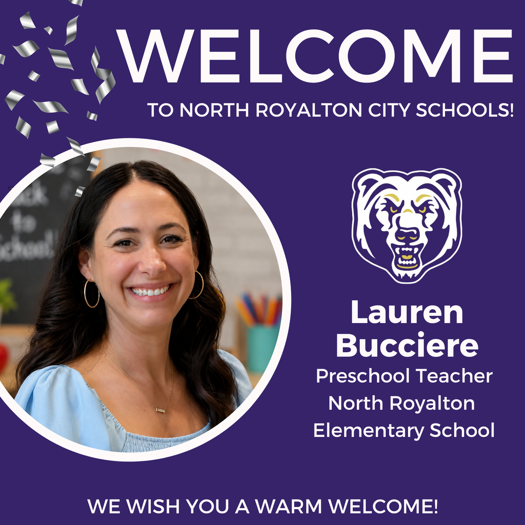 A warm North Royalton welcome to our new educators! We are excited for the knowledge, energy and creativity they’ll bring to our students every day.