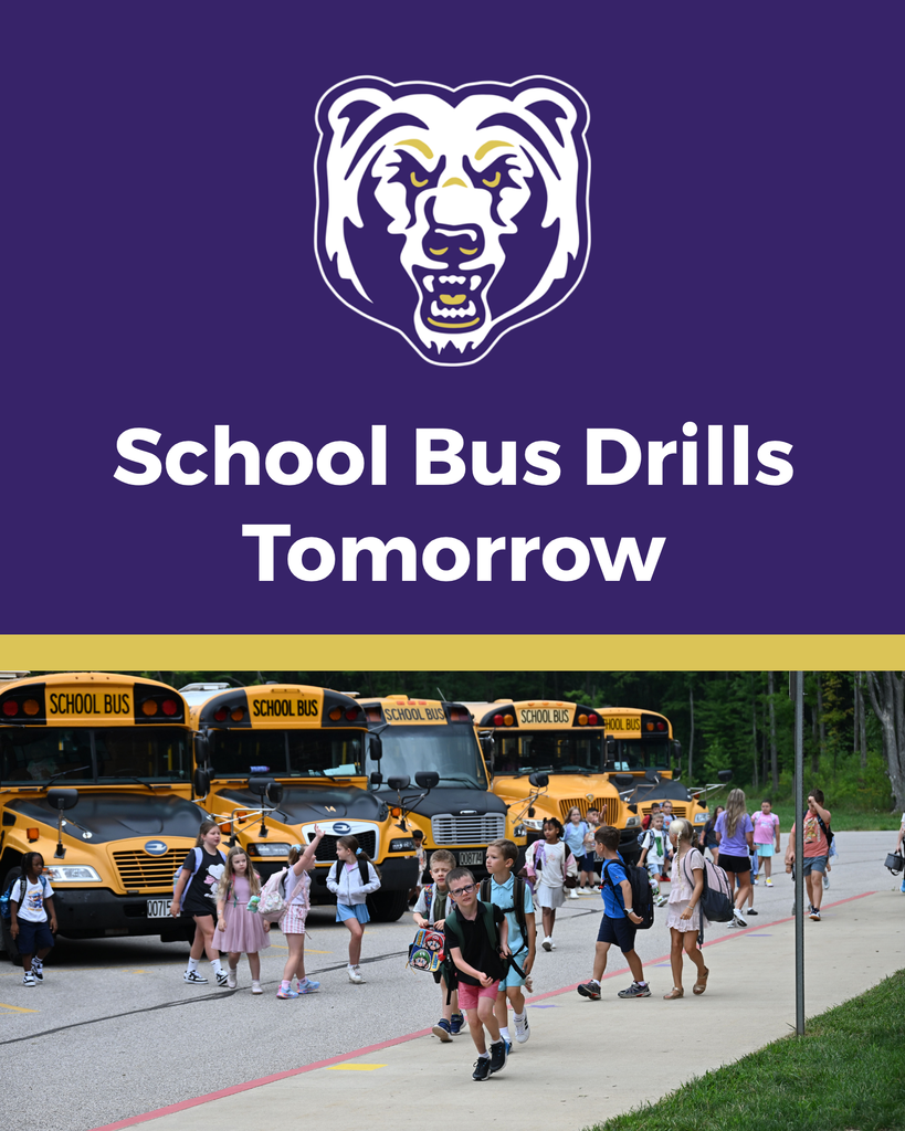 school bus drills on thursday, October 22 reminder