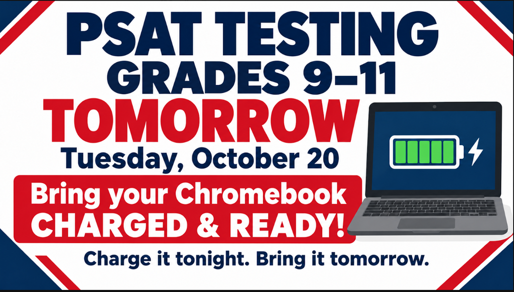 PSAT Testing Tomorrow