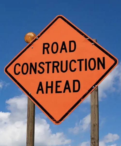 road construction sign